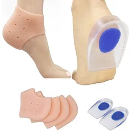 fexmy Heel Pain Relief Cracked Repair Foot Care Heel Pad and Heel Socks Combo Heel Support-picture-14