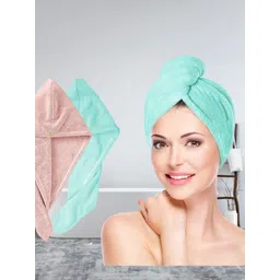 Fezora Sea Green & Pink 2 500 GSM Bath Towel-picture-36