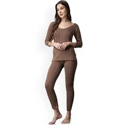 FF Women Striped Round Neck Thermal Set-picture-18