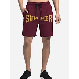 FFLIRTYGO Men Mid-Rise Typography Printed Dri-FIT Cotton Shorts-picture-30