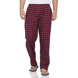 fflirtygo Men's Cotton Checkered Pyjama Bottom Pack of 1 (MPY2001_D_Red_X-Large 40-42)-picture-24