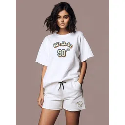 FFLIRTYGO Printed T-Shirt With Shorts Co-Ords-picture-28