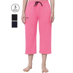 FFLIRTYGO Women Pack of 3 Solid Lounge Capris-picture-36