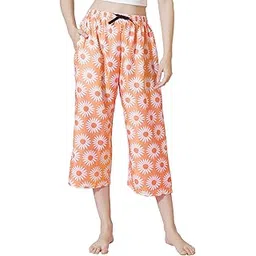 fflirtygo Women's Rayon Printed Pocket Capri/Night Pyjamas for Women,Nightwear Capri for Women-picture-13