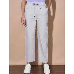 FFU Women Striped Cotton Classic Regular Trousers-picture-41