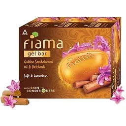Fiama Gel Bathing Bar Golden Sandalwood Oil and Patchouli with Skin Conditioners for Moisturized, Soft and Luxurious Skin, 375g (125g - Pack of 3), Soap for Women & Men, For All Skin Types-picture-56