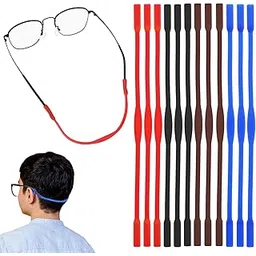 fianoeir 12 Pcs Specs Holder Strap, Elastic Sports Glasses Straps Anti-Slip Silicone Safety Toddlers Eyeglass Straps No Tail Eyewear Retainers Soft Adjustable Sunglass Cord Holder for Kids Men and Women-picture-56