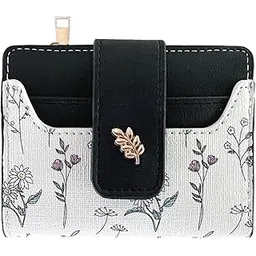 fianoeir Small Wallet for Women Stylish Mini Purse with RFID Protection, Compact Card Holder for Everyday Use, Black Bohemian Coin Purse-picture-21