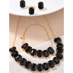 Fida Ethnic Indian Black Jewellery Set-picture-39