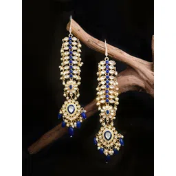 Fida Gold Plated Floral Drop Earrings-picture-25