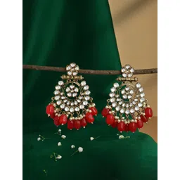 Fida Gold Plated Kundan Chandbalis-picture-18