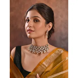 Fida Gold-Plated Kundan-Studded & Beaded Jewellery Set-picture-31