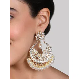 Fida Gold-Toned Crescent Shaped Chandbalis Earrings-picture-31