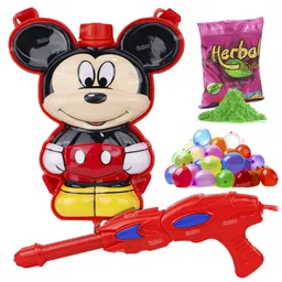 fiddlerz Holi Pichkari Water Gun High Pressure Holi Water Tank 1Pkt Gulal & 100Balloon Water Gun-picture-26
