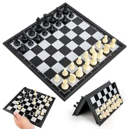 fiddlerz Magnetic Chess Board Game with Magnetic Pieces Portable Chessboard for Kids 2.5 cm Chess Board-picture-17