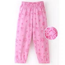 Fido Cotton Jersey Full Length Legging With Floral Print - Pink-picture-32