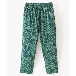 Fido Cotton Jersey Full Length Legging With Leopard Print - Green-picture-33