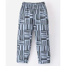 Fido Cotton Jersey Full Length Legging With Square Print - Grey-picture-30