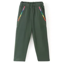 Fido Cotton Jersey Full Length Leggings Solid Color - Green-picture-18