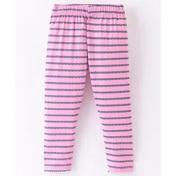 Fido Cotton Jersey Full Length Striped Leggings - Pink-picture-20