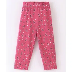 Fido Cotton Jersey Knit Full Length Leggings Floral Print - Fuchsia-picture-23