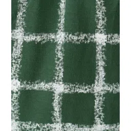 Fido Single Jersey Knit Above Knee Length Shorts Checks Design - Deep Green image 3