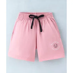 Fido Single Jersey Knit Shorts Text & Smiley Print - Pink-picture-14
