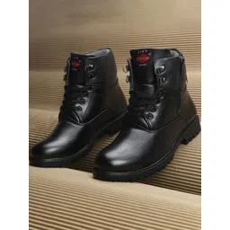 Field Care Men Black Synthetic Leather Casual Shoes-picture-24