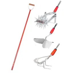 Fieldstar 3 Pcs Rotavator, Ridger &a; Cultivator Garden Hoe Set with 120cm Handle-picture-40