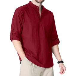 Fifth U Men Maroon Kurta-picture-12