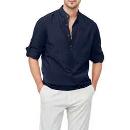 Fifth U Men Navy Blue Kurta-picture-37