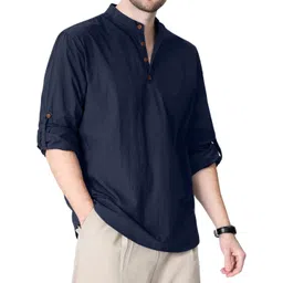 Fifth U Men Navy Blue Kurta-picture-15