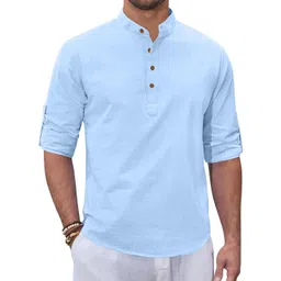 Fifth U Men Turquoise Blue Kurta-picture-39