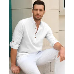 Fifth U Men White Kurta-picture-23