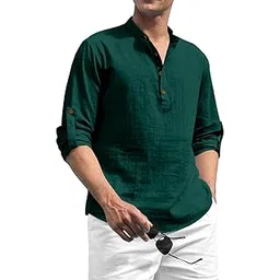 fifth u Men's Kurta || Chinese Collar Long Sleeves || Short Kurta for Men || for Festival || Function || Occasion Wear Fancy Kurta for || Straight Hip Length Kurtas || Best Gifts for Men-picture-50
