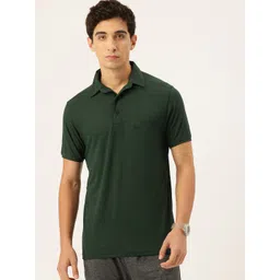 FIFTY TWO Geometric Self Design Polo Collar Dri-Fit T-shirt-picture-36