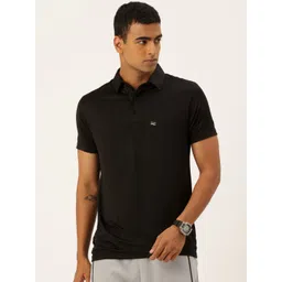 FIFTY TWO Self Design Polo Collar Dri-FIT Training or Gym Sports T-shirt-picture-22