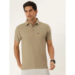 FIFTY TWO Self Design Textured Polo Collar T-shirt-picture-25