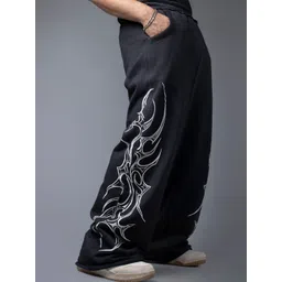 FiftyEight Men Printed Cotton Baggy-Fit Track Pants-picture-17