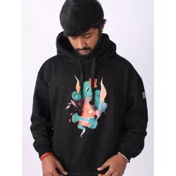 FiftyEight Men Printed Hooded Sweatshirt-picture-9