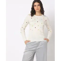 fig Polka-Dot Woven Pullover-picture-43