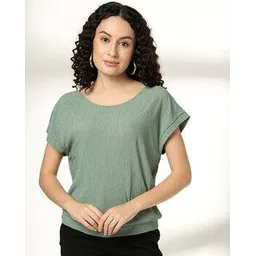 fig Women Relaxed Fit Boat-Neck T-Shirt-picture-29