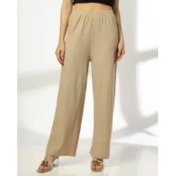 fig Women Relaxed Fit Pants with Elasticated Waist-picture-31