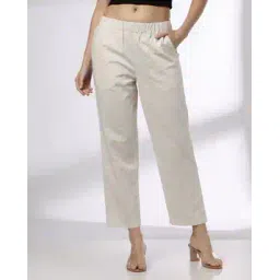 fig Women Relaxed Fit Pants with Elasticated Waist-picture-32