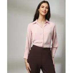 fig Women Relaxed Fit Shirt with Spread Collar-picture-30