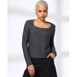 fig Women Relaxed Fit Square-Neck Top-picture-28