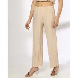 fig Women Ribbed Relaxed Fit Palazzos-picture-46