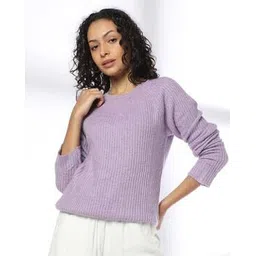 fig Women Ribbed Relaxed Fit Pullover-picture-23