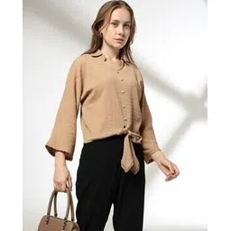 fig for trends select Women Patterned Regular Fit Blouson Top-picture-13