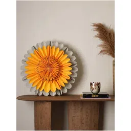 FIG Living Yellow & Grey Millmade Laminated Paper Sunflower Festive Light-picture-45